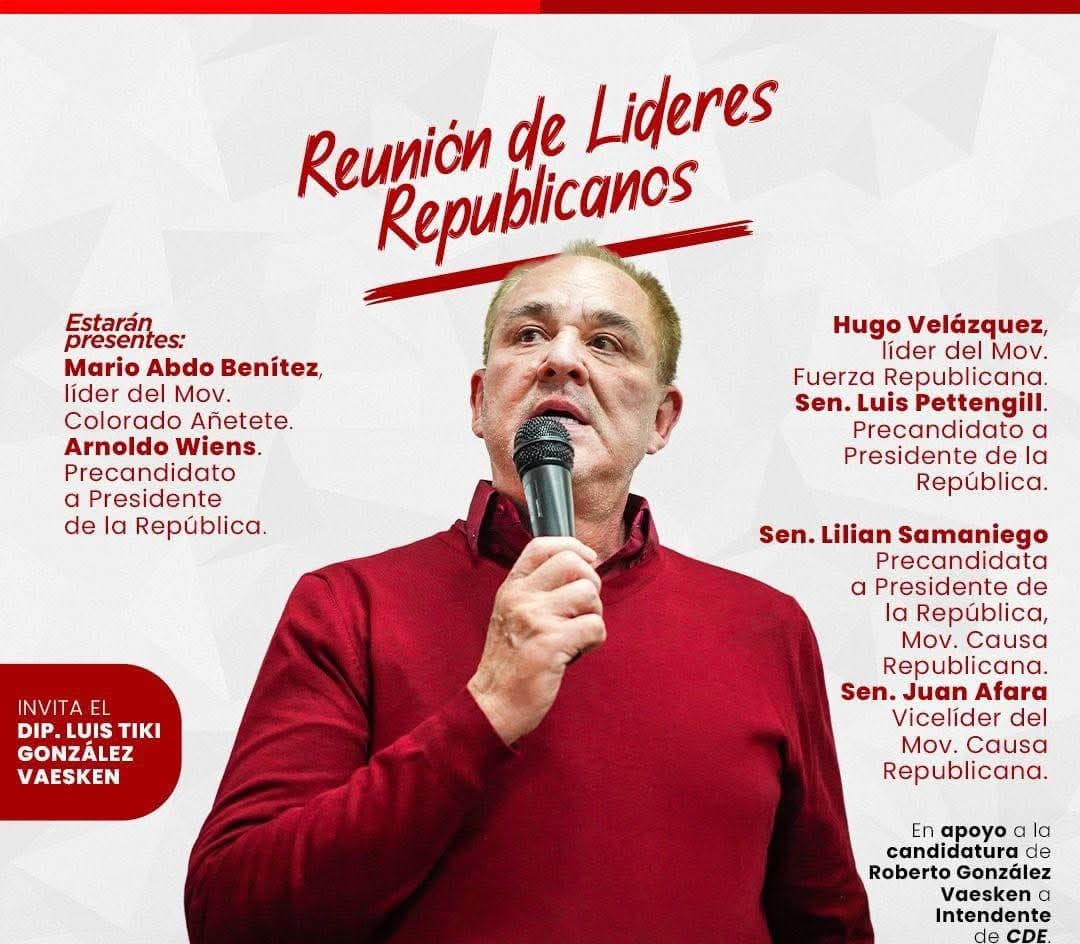 Disidencia colorada en pleno dará hoy su respaldo a la candidatura de Roberto González Vaesken
