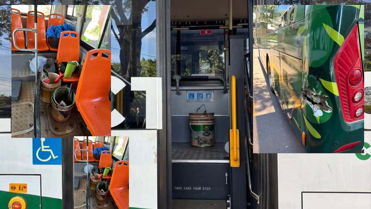 Buses eléctricos ya son “chatarra”: Están desmantelados y son usados como basureros